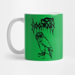 Goatmoon Owl | Black Metal Mug